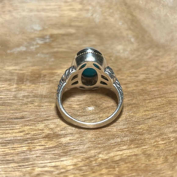 EFFY Sterling Silver & 18K Yellow Gold Blue Turquoise Ring - Picture 11 of 16